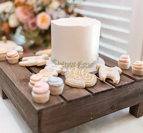 Baby shower desserts table